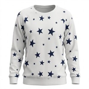 GREYSON THREADS  Women's‎ Starry Sweatshirt Size XXL White Grey Stretch Soft